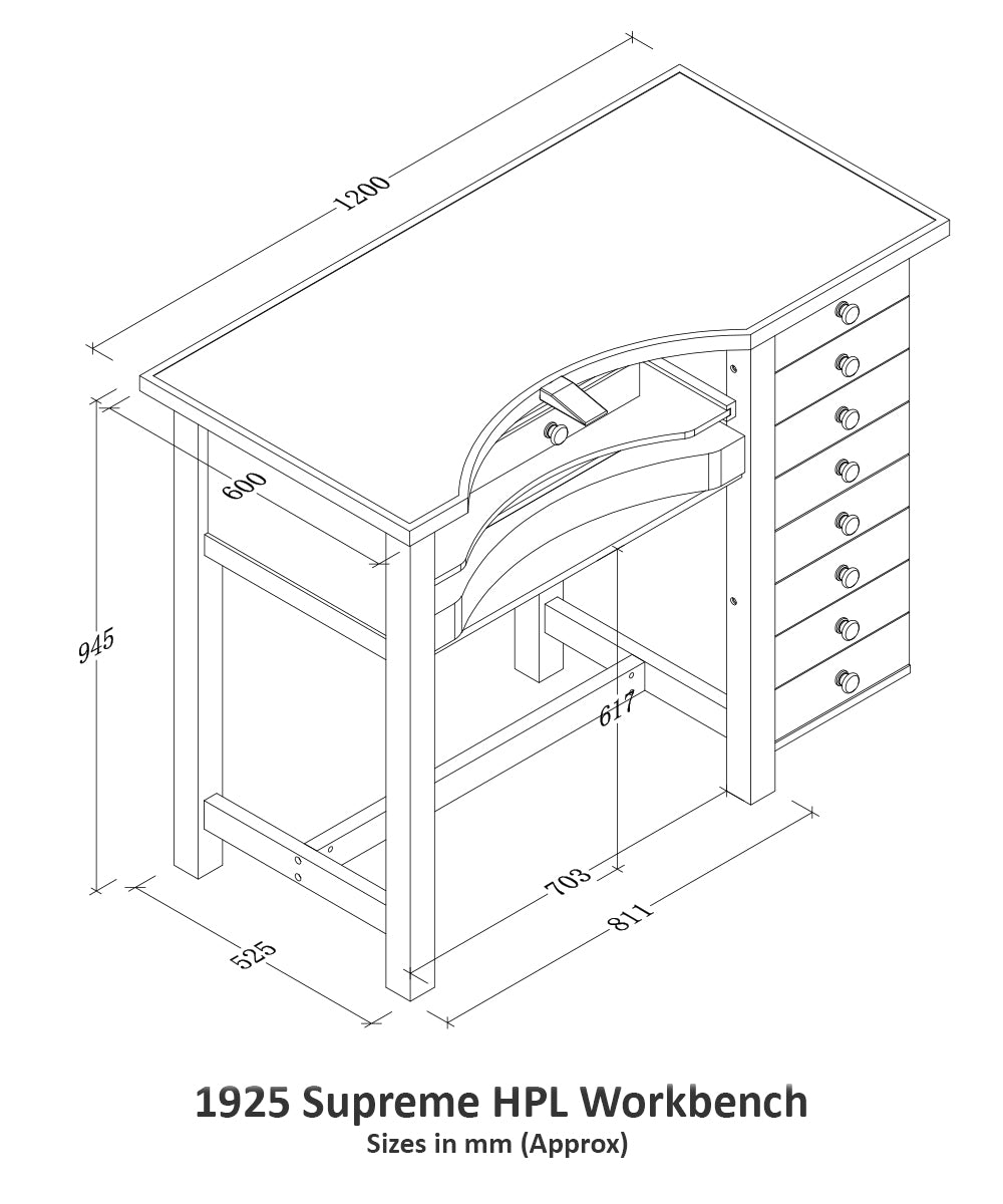 Supreme HPL Jeweller’s Workbench