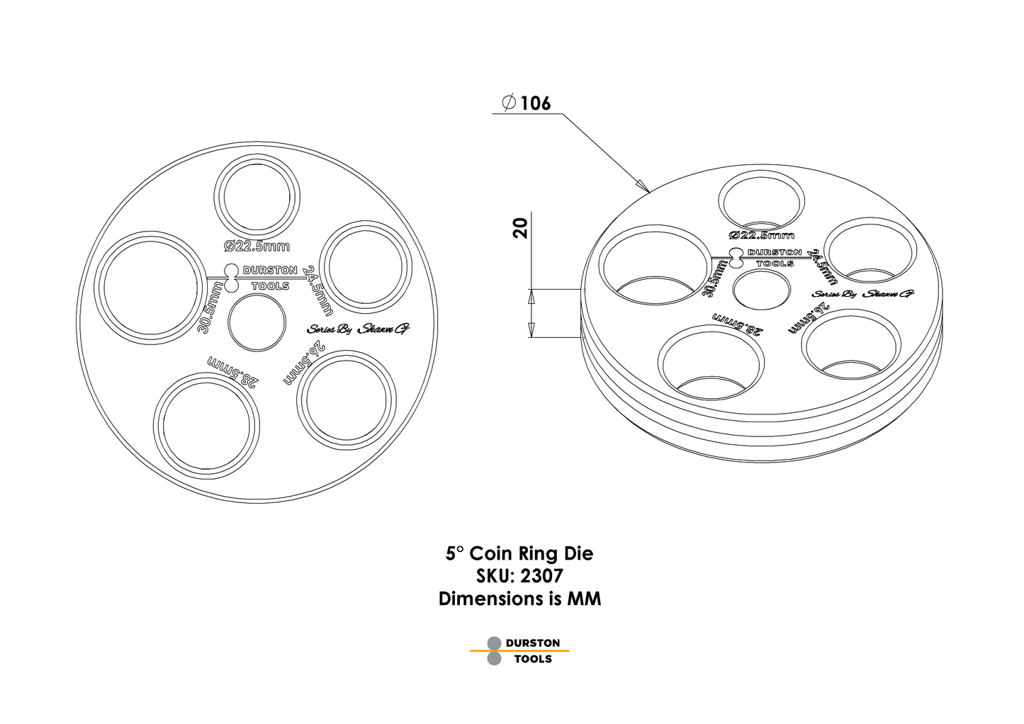 Coin Ring Reducer Plate – Set of 3
