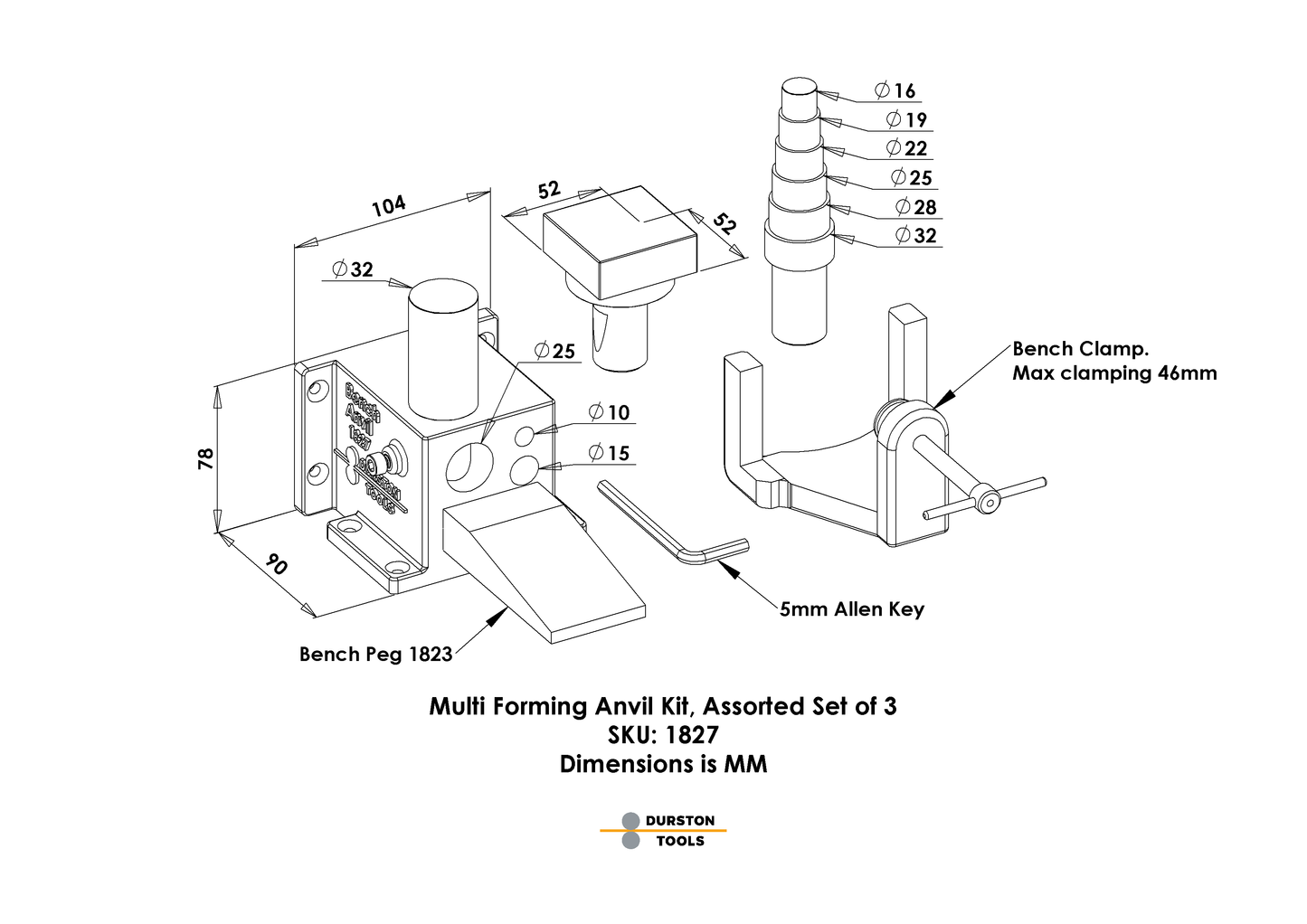 Multi Forming Anvil Set