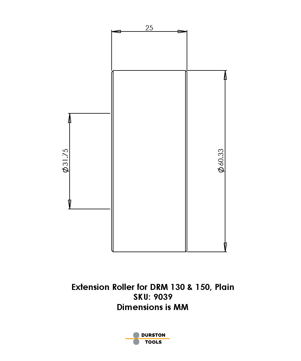 Extension Roller Plain for DRM 130 and DRM 150