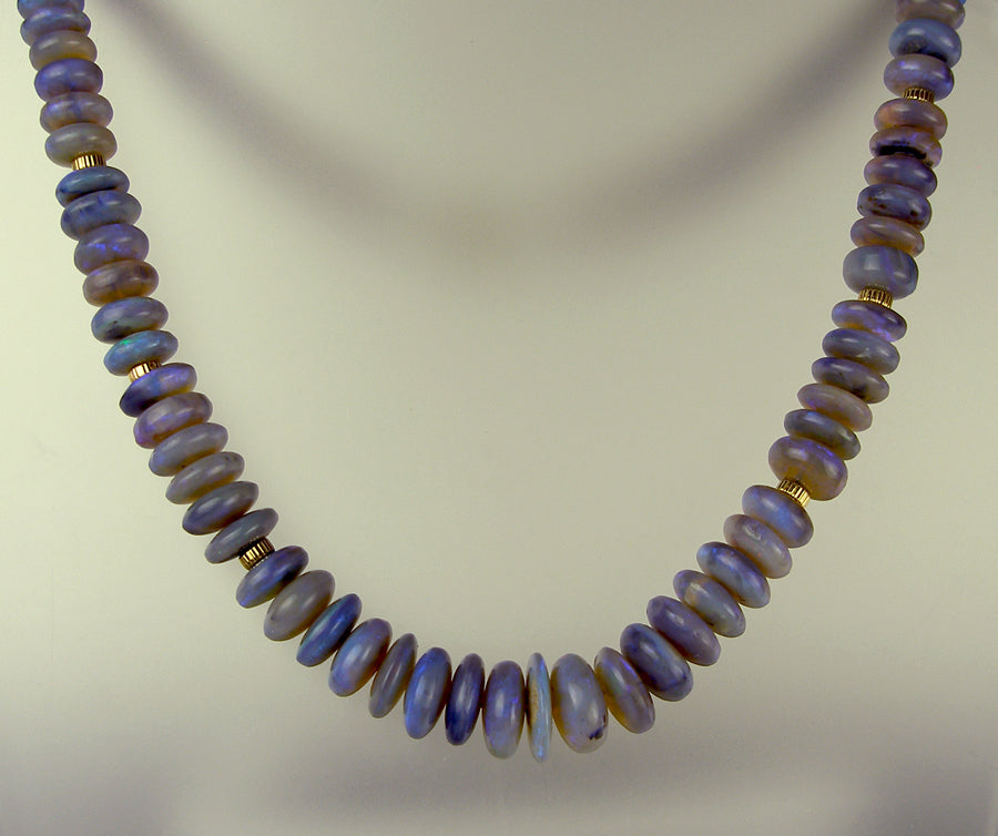 Black opal necklace