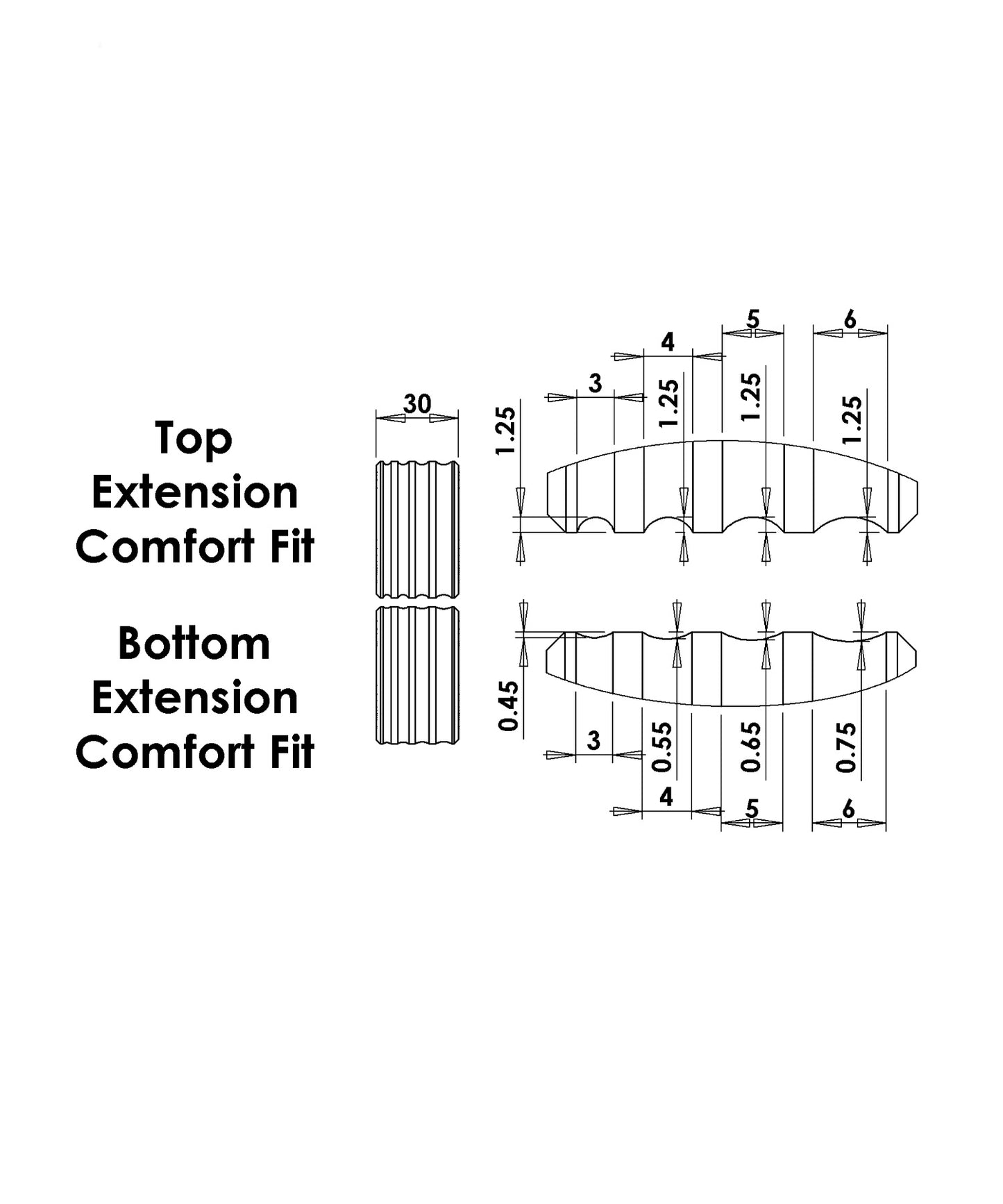 Comfort Fit Extension Rollers (Pair) DRM 100 Agile Elite 110