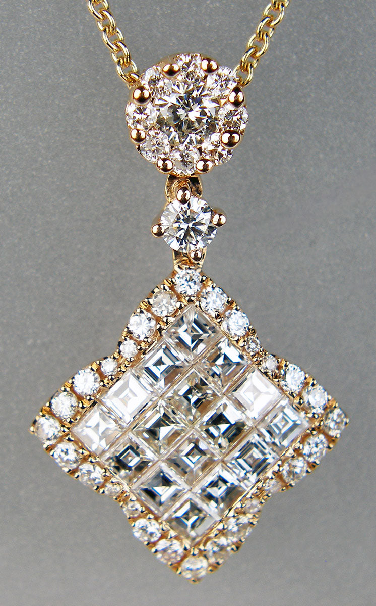 1.25ct diamond pendant in 18ct rose gold