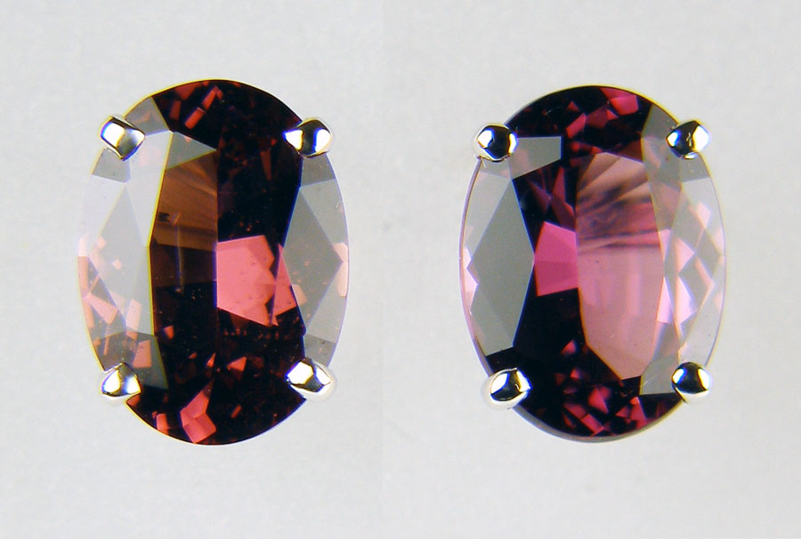Rhodolite garnet earrings