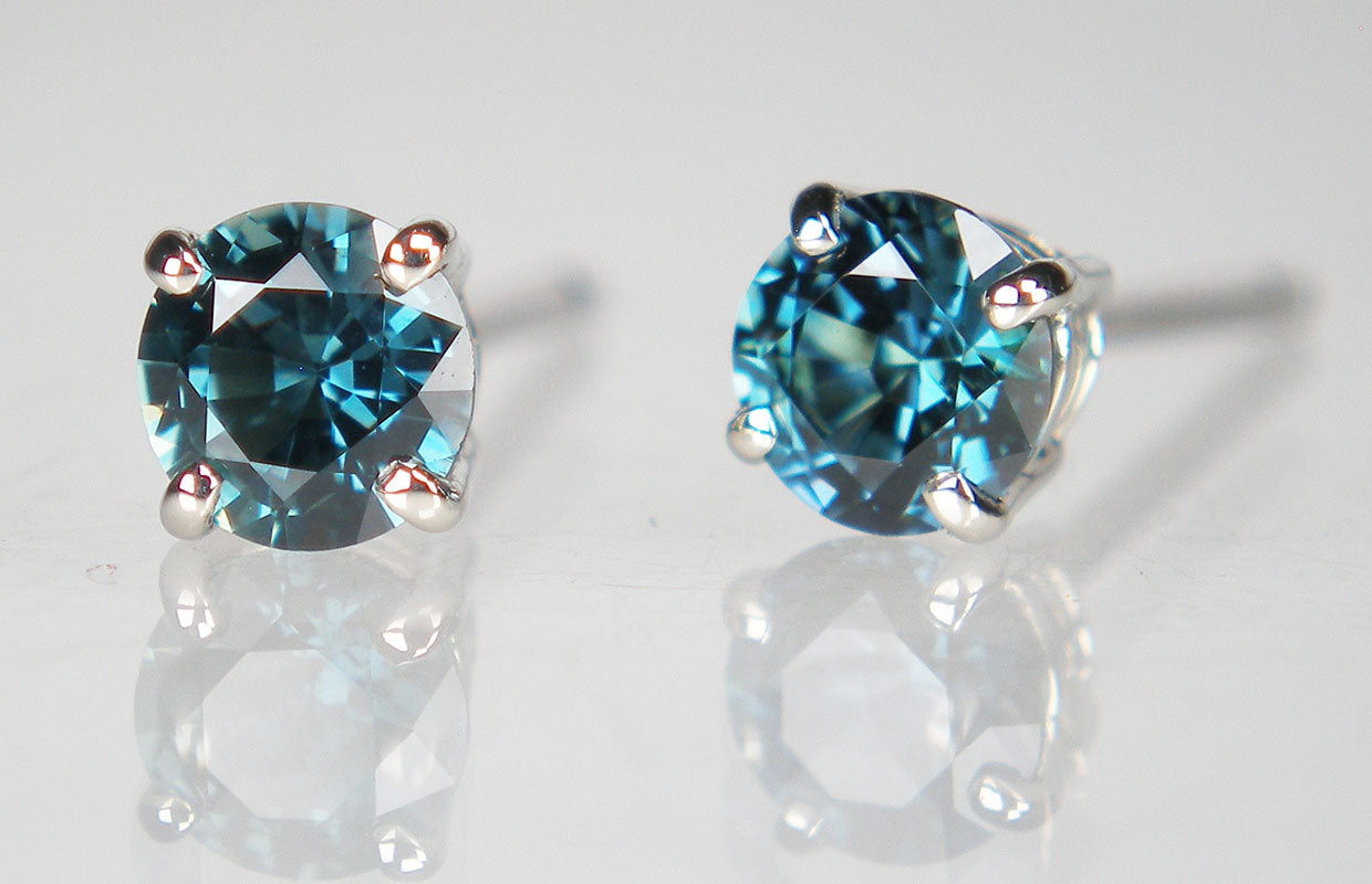 4.5mm Sapphire studs in 9ct white gold