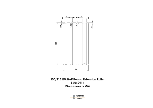 Half-Round Extension Roller for DRM 100/ Elite 110