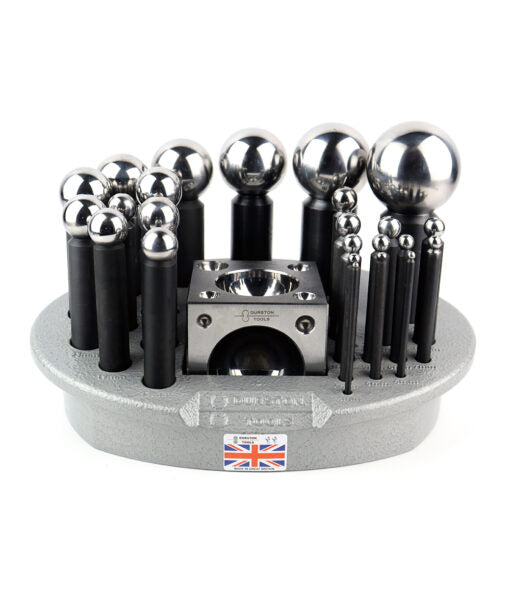 24 Punch Dapping Set with Square Block and Storage Tray