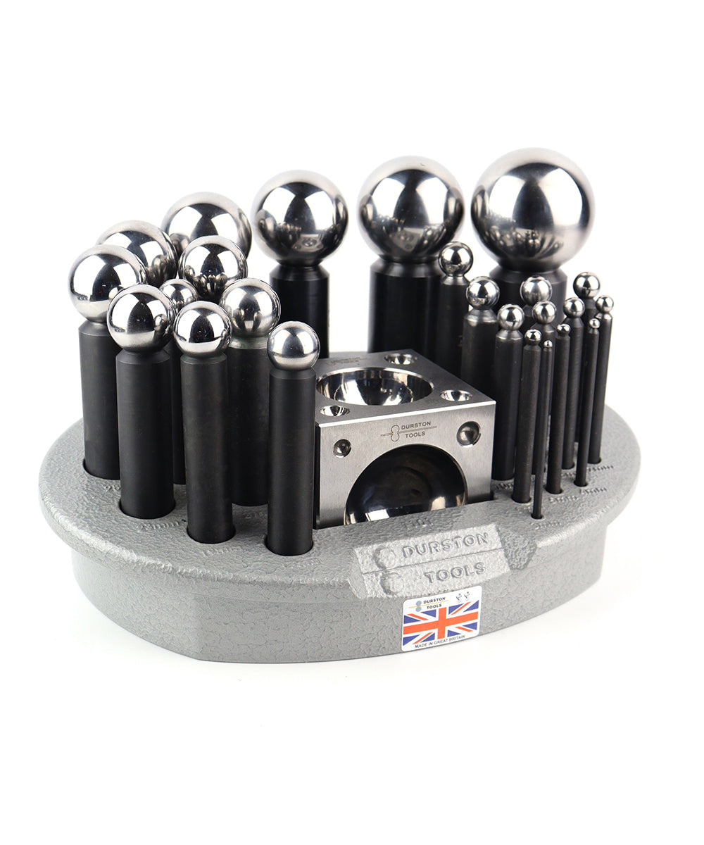 24 Punch Dapping Set with Square Block and Storage Tray
