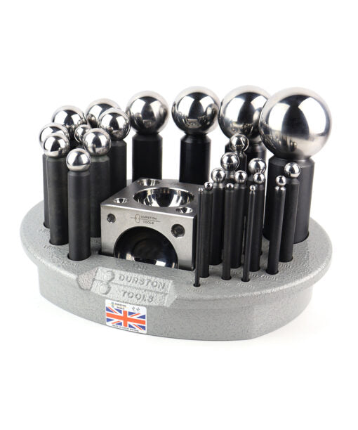 24 Punch Dapping Set with Square Block and Storage Tray