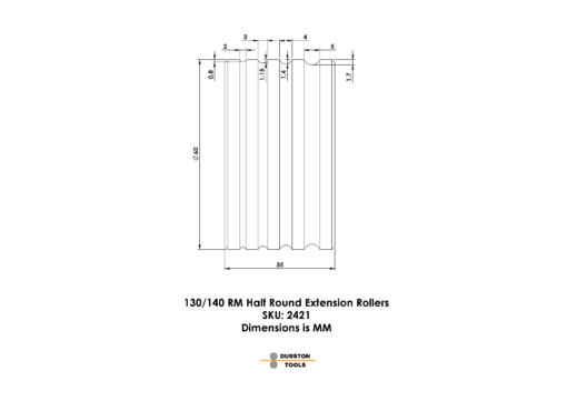 Half-Round Extension Roller for DRM 130/ 150 /  Elite 140