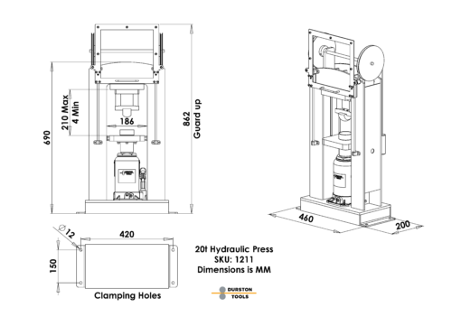 Durston 20t Hydraulic Press