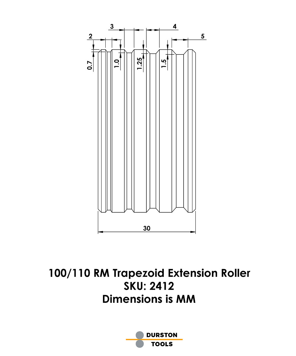 Trapezoid Extension Roller for DRM 100/ Elite 110