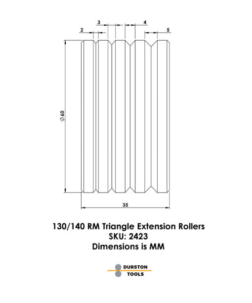 Triangle Extension Roller for DRM 130 / 150 Elite 140