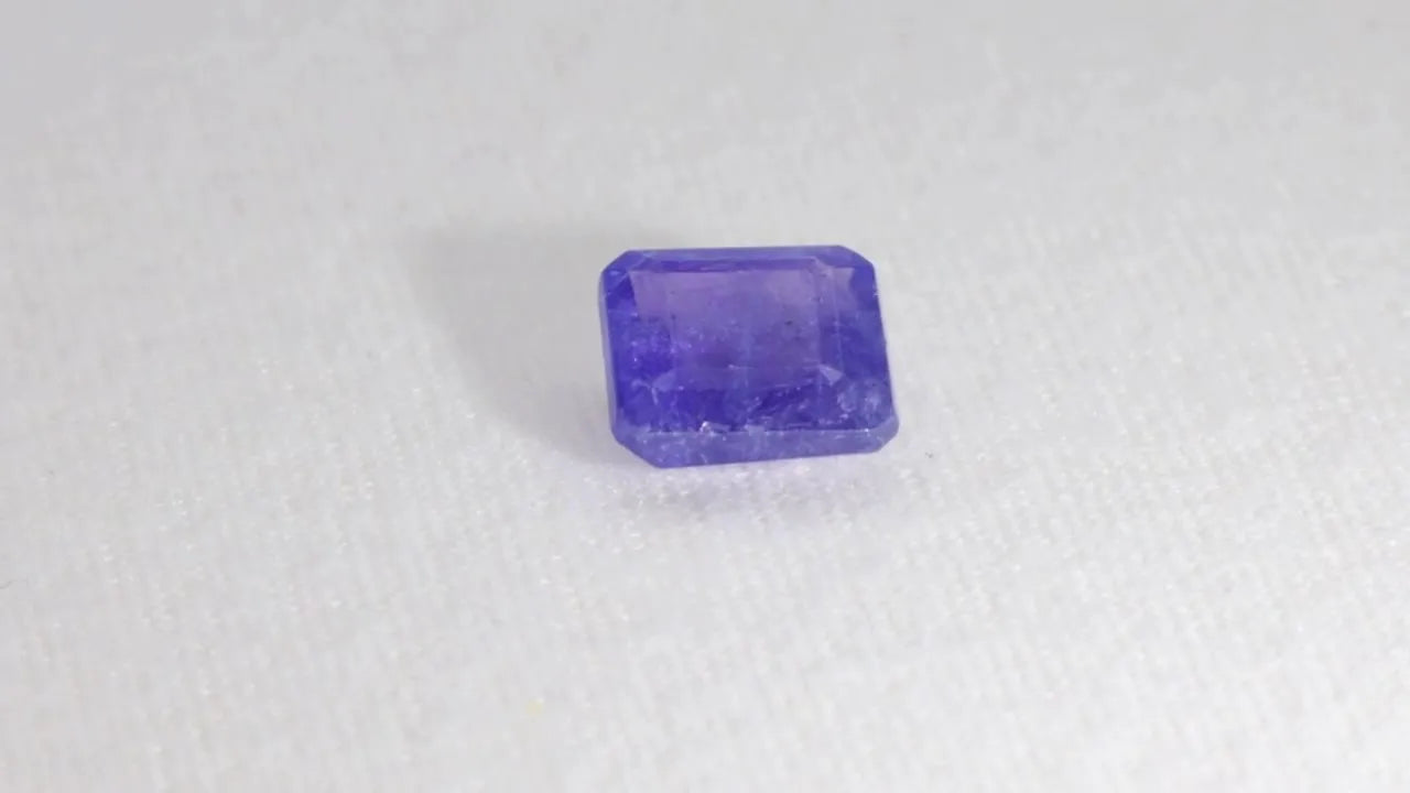 3.56ct Square Natural Tanzanite (Colour Blue, Clarity Moderately Included, Cut Faceted)