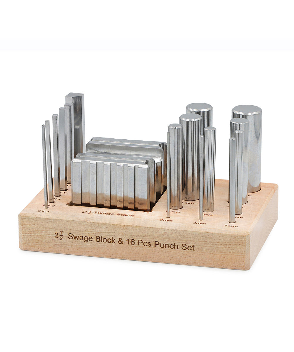 Basics Swage Block And Punch Set