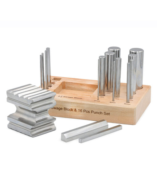 Basics Swage Block And Punch Set