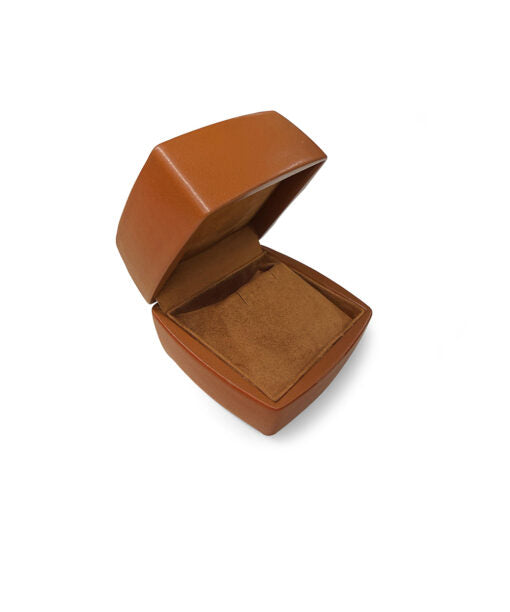 Genuine Leather Earring / Pendant Box – Brown
