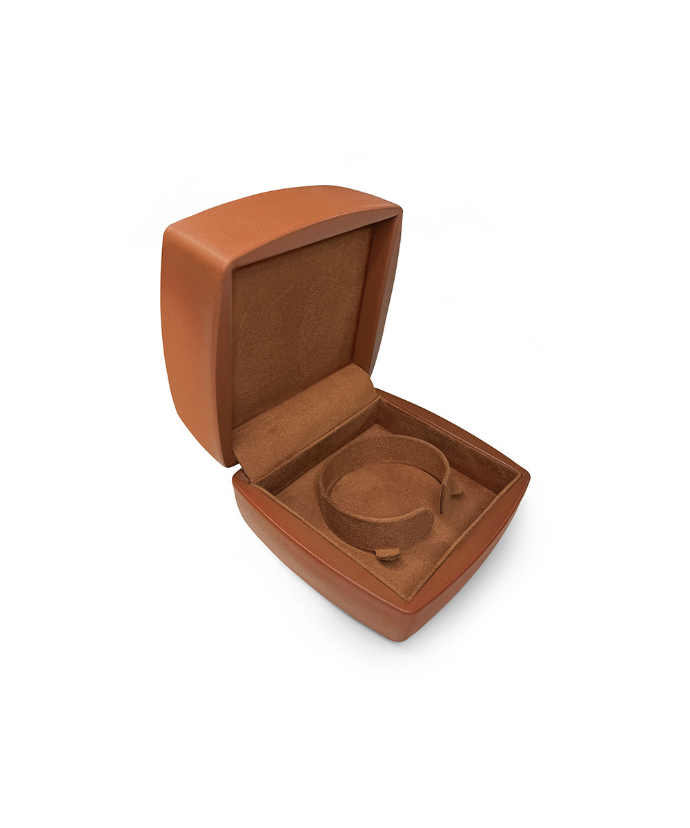 Genuine Leather Bracelet Box – Brown