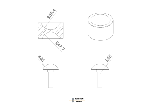 Doming Punch Extra Large Set 95 & 110