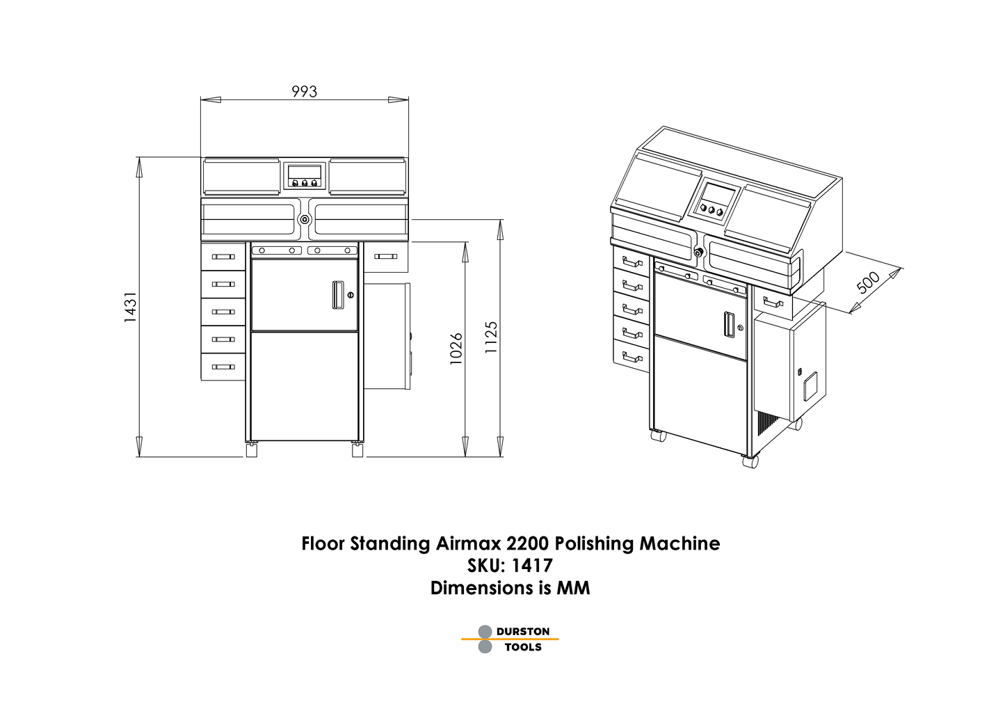 Floor Standing Airmax 2200 Polishing Machine