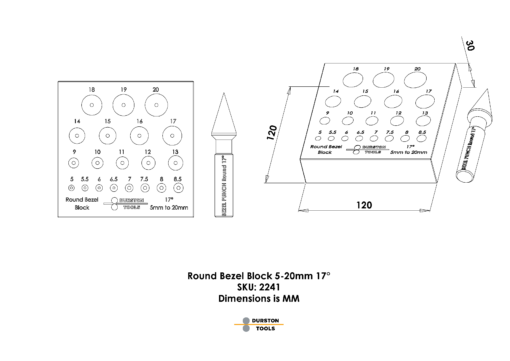Bezel Block – Round 5-20mm 17°
