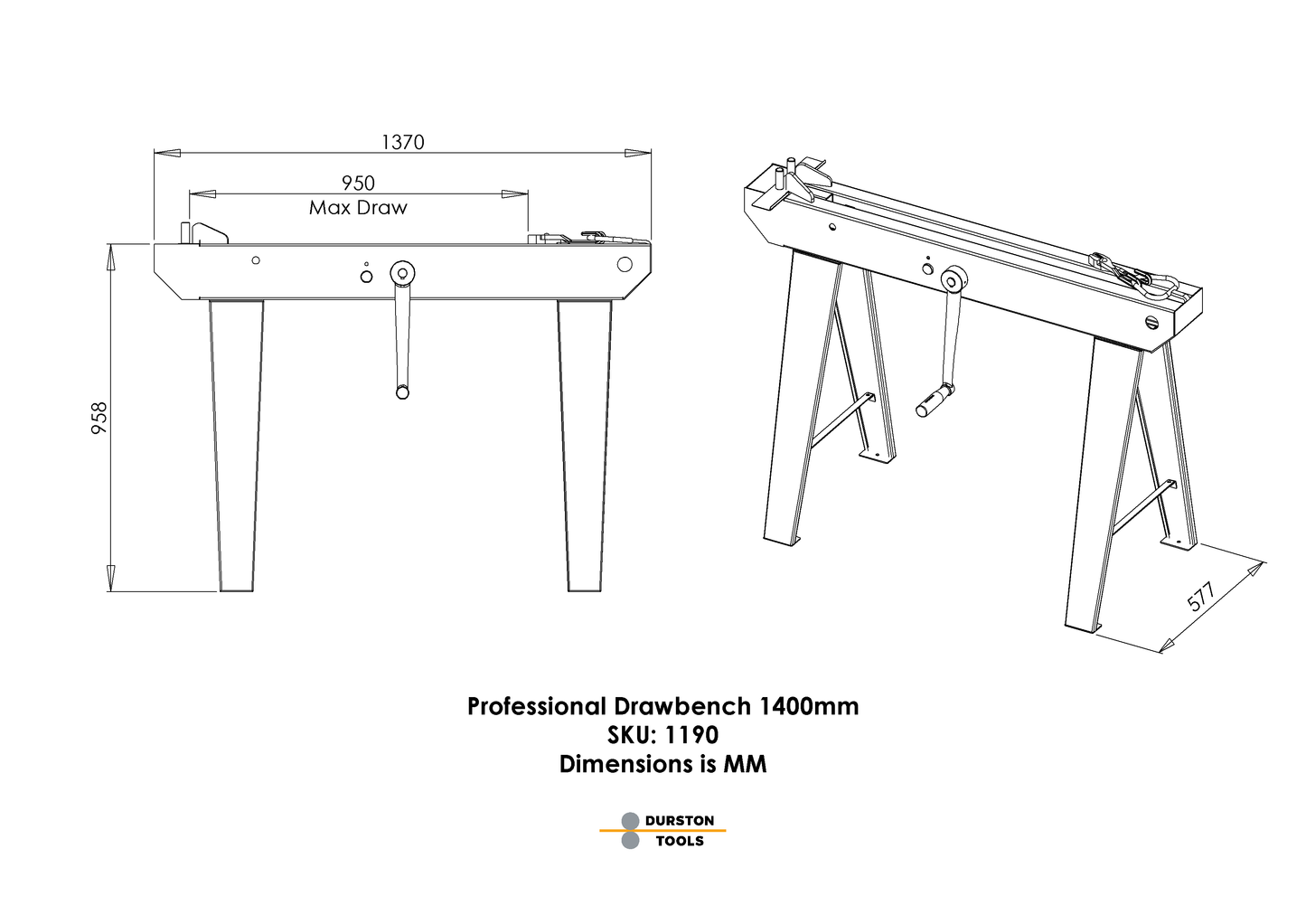 Professional Drawbench 1400mm