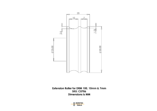 Extension Roller 10 & 7mm for DRM 100
