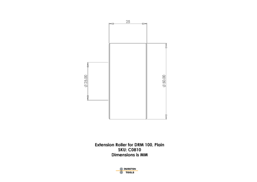 Extension Roller Plain for DRM 100