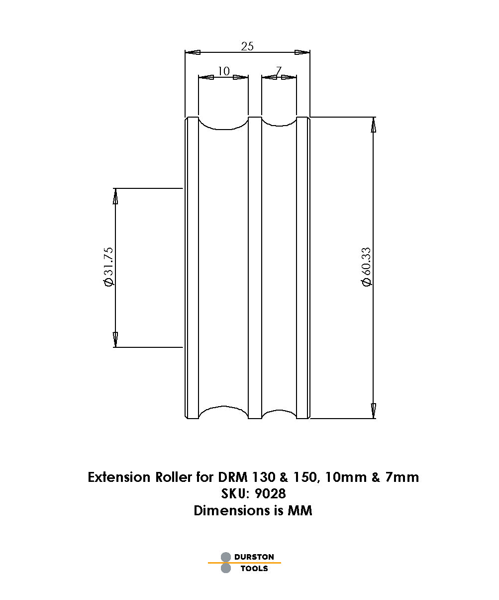 Extension Roller 10 & 7mm for DRM 130 and DRM 150
