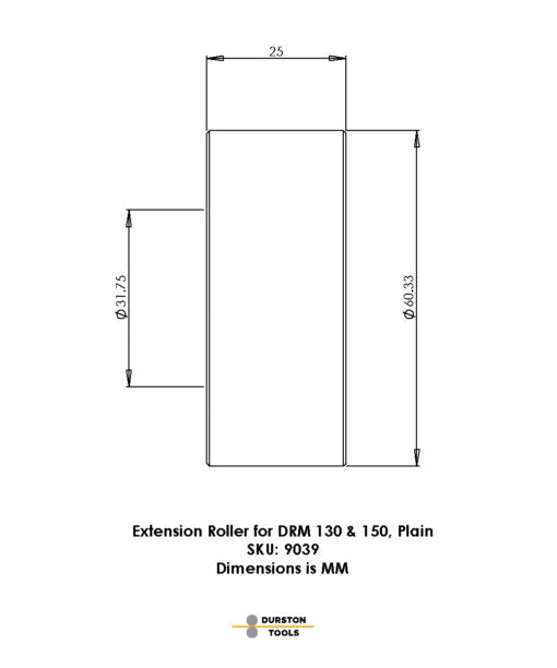 Extension Roller Plain for DRM 130 and DRM 150