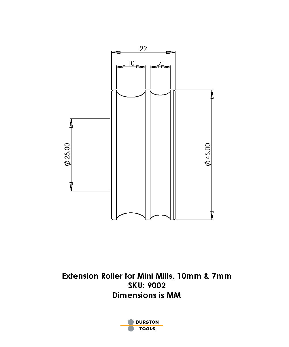 Extension Roller 10 & 7mm for Mini Mills