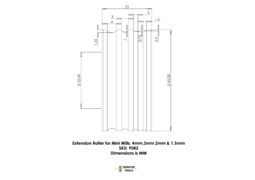 Extension Roller 4, 3, 2 & 1.5mm for Mini Mills