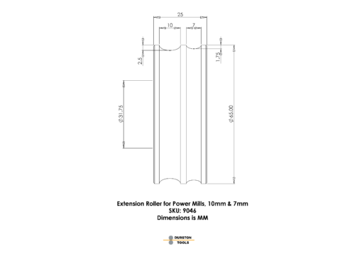 Extension Roller 10 & 7mm for Power Mills