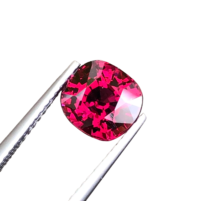 2.80 CT Natural Rhodolite Pink/Red Garnet Gemstone Cushion Shape From Tanzania Unheated