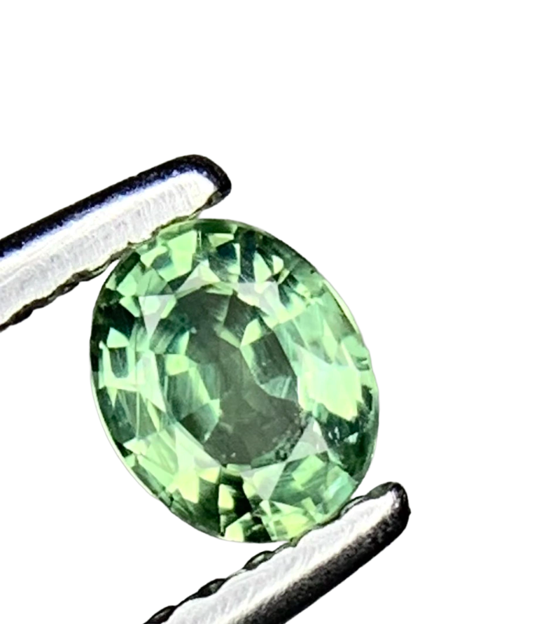 0.51 Carat Unheated Green Sapphire