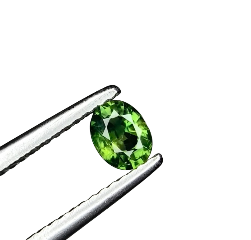 0.45 Carat Natural Unheated Parti Green Sapphire