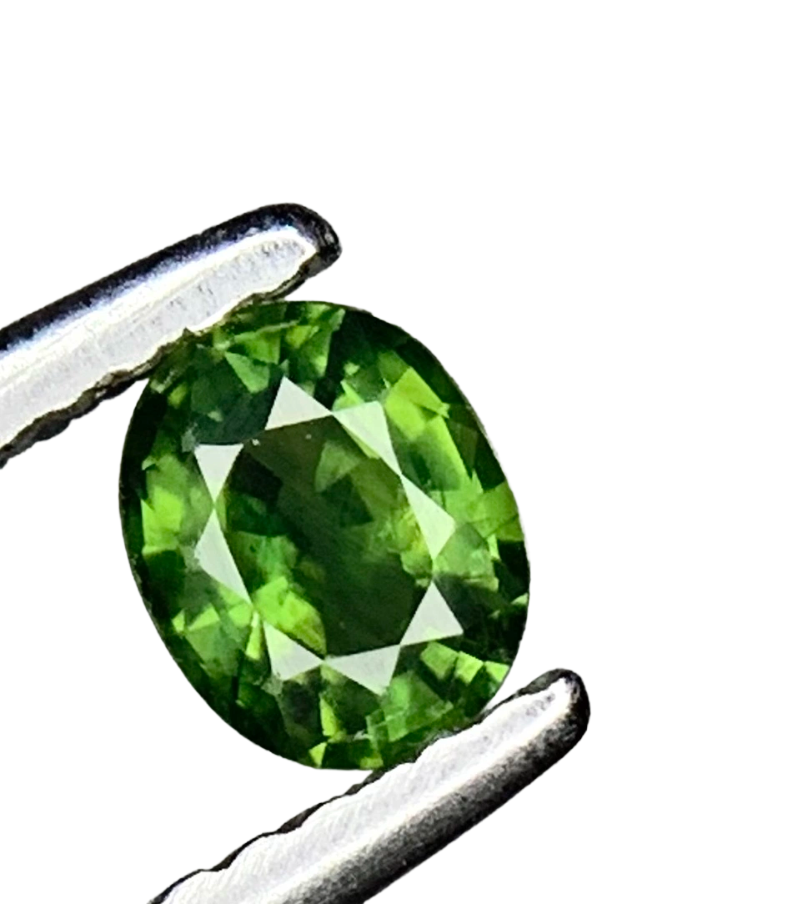 0.53 Carat Unheated Green Sapphire