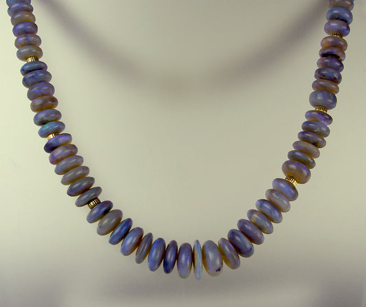 Black opal necklace