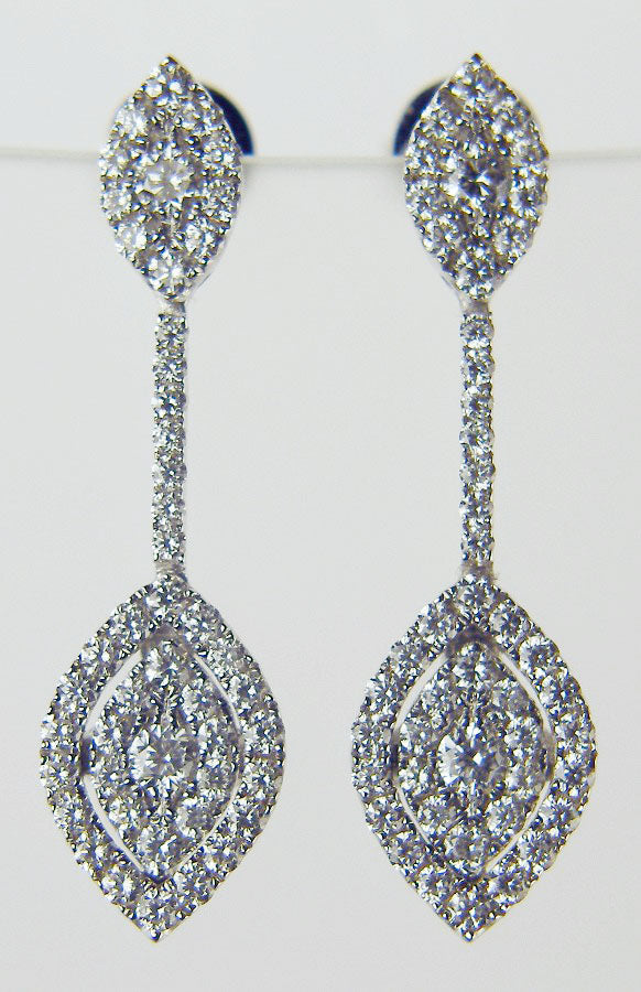 Delicate diamond drop earrings