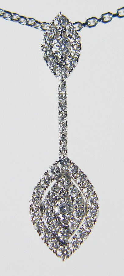 Delicate diamond drop pendant