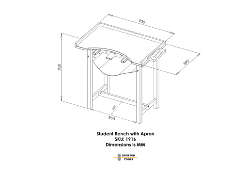 Student Bench with Apron