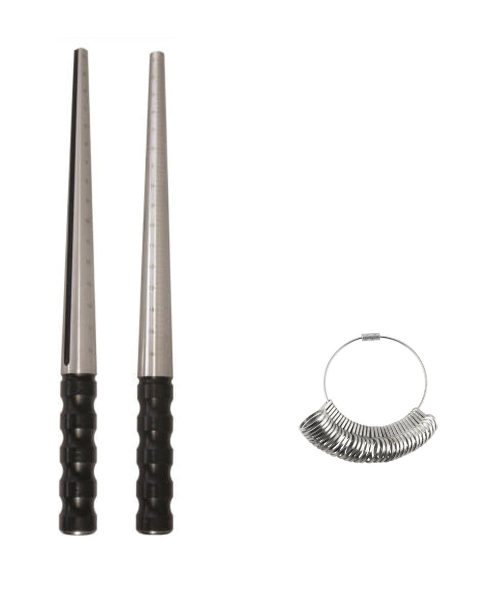 PrecisionFit™ Ring Sizing Set – Steel & Aluminium Ring Mandrels And 31 Ring Set (Size USA 1-16)