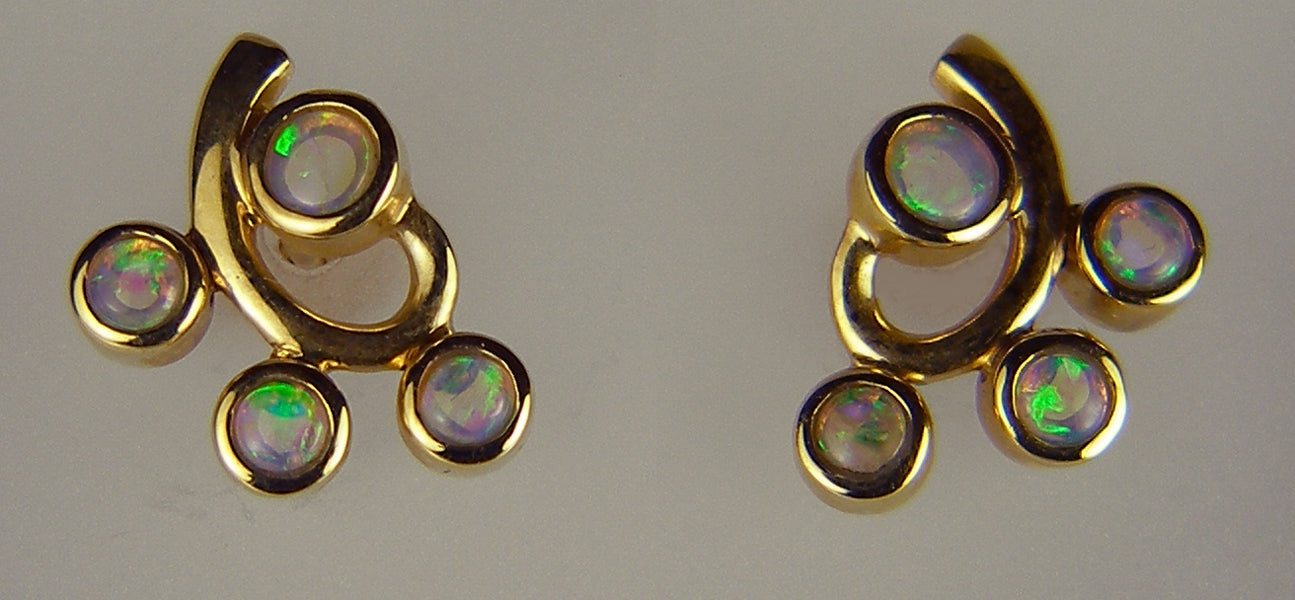 Opal Cluster Earrings
