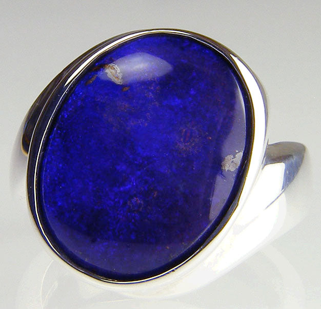 Boulder opal ring in silver