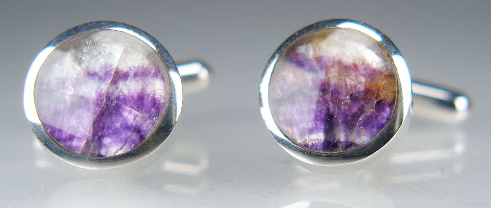 Blue John Cufflinks in silver